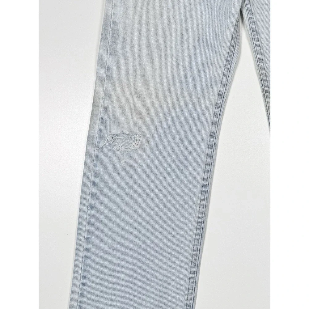 + VTG Levis 505 Straight Leg Jeans Light Wash Distressed 38x34 (36x33) Mexico